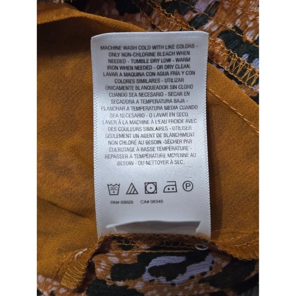 Jessica Simpson Women Cathay Spice Animal Print Split Neck Blouse Top (S) NWT - Picture 11 of 11